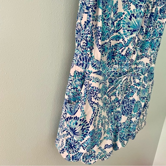 LILLY PULITZER Jace Romper blue size large - Picture 5 of 16